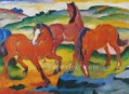 「大きな赤い馬」の抽象画フランツ・マルク
